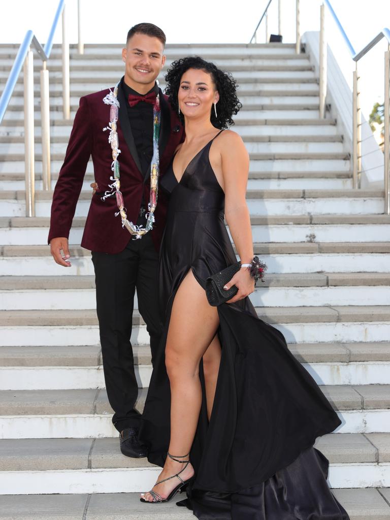 Palm Beach Currumbin State High formal at Gold Coast Convention Centre.Troy Duckett and Taira Price-Williams. Picture Glenn Hampson