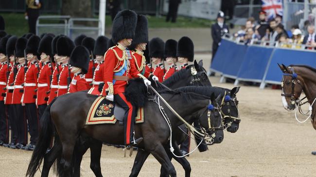 Prince William during Trooping the Colour at Horse Guards Parade. Picture: Getty