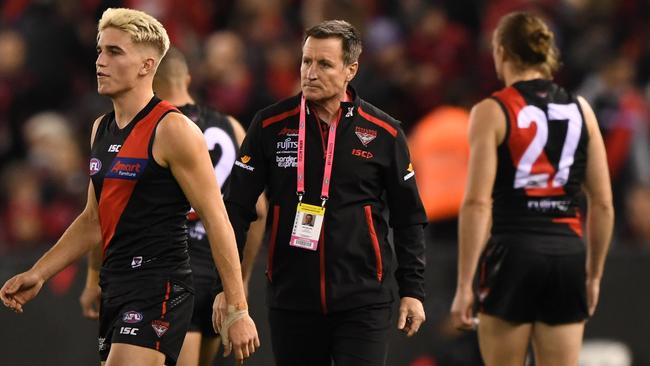 Essendon greats Matthew Lloyd and Tim Watson have called for John Worsfold to be replaced. Picutre: AAP