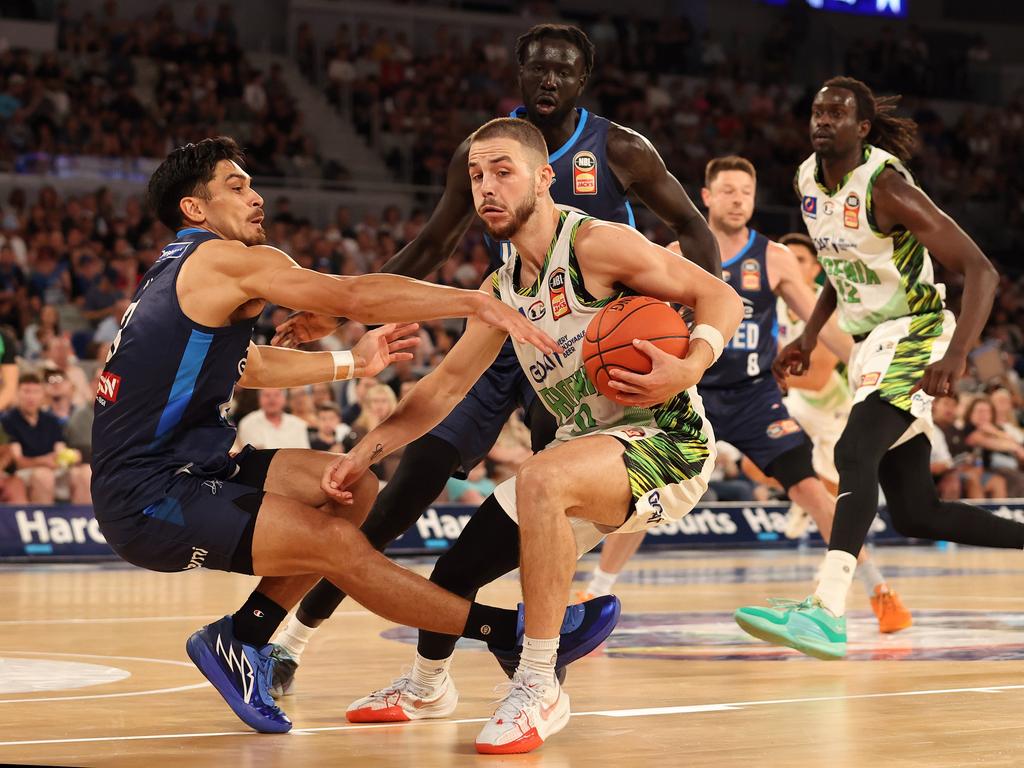 The Throwdown will double as the last game of the NBL25 season on February 8, with both South East Melbourne Phoenix and Melbourne United eyeing a post-season run. Picture: Kelly Defina/Getty Images