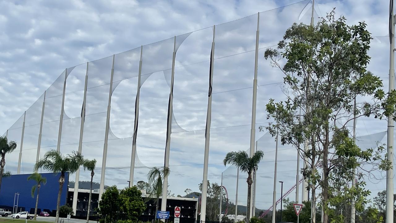 Damage to Top Golf Gold Coast caused by the Christmas Day storm. Picture: Charlton Hart.