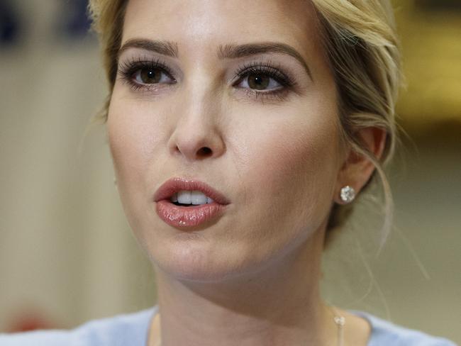 FILE - In this May 17, 2017, file photo, Ivanka Trump hosts a meeting on human trafficking with congressional leaders in the White House in Washington. Trump is facing online criticism after the Twitter account for her lifestyle brand tweeted on May 28, 2017, about making champagne popsicles for Memorial Day. (AP Photo/Evan Vucci, File)