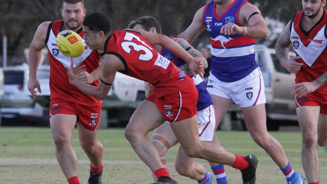 Pala Kuma, playing for Robinvale Euston, has joined Eaglehawk. Picture: Glenn Milne