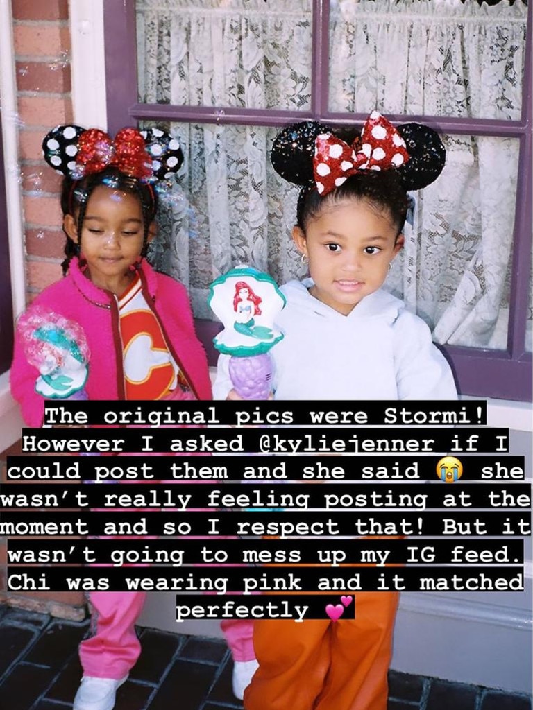 And here is the original unedited photo showing Stormi. Picture: Instagram