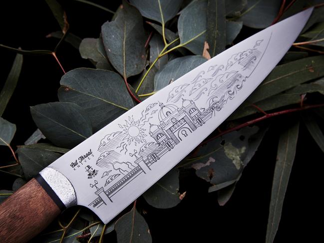 This blade comes with a distinctively Melbourne engraving.