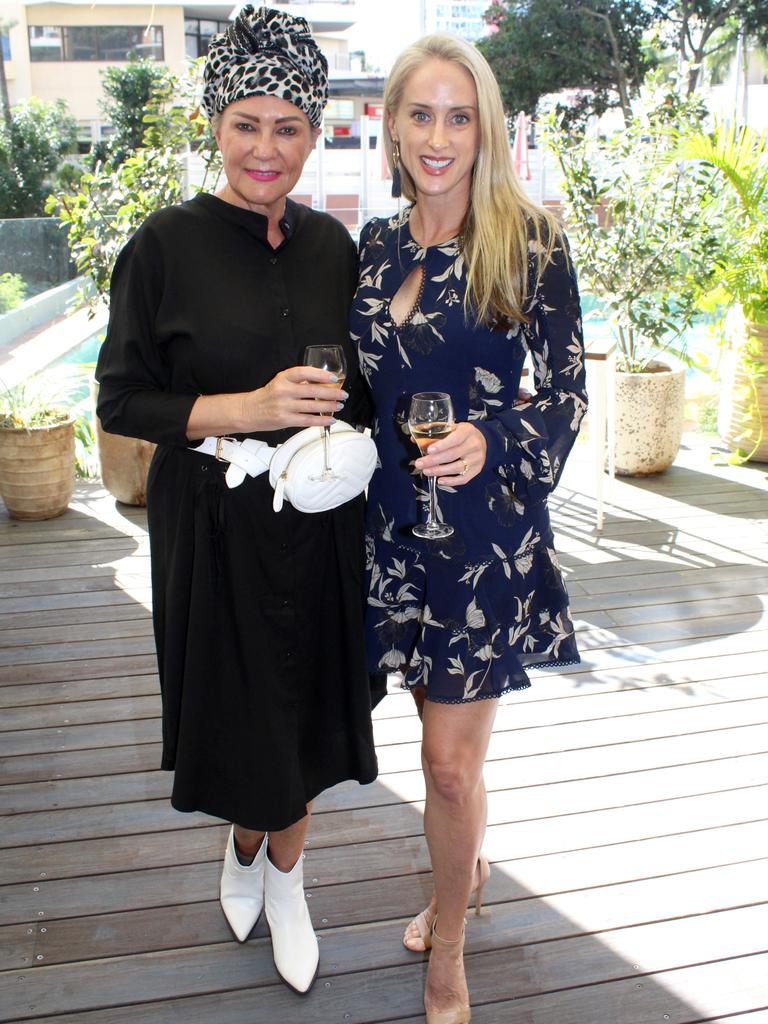 Susie McWatt Forbes and Kerry Wilkin at The Island Pool Deck. Picture: Andrew Meadowcroft.