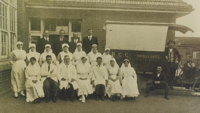 The downtrodden and impoverished were not helped when influenza pandemic hit Richmond. Source Victorian Places John Young Collection