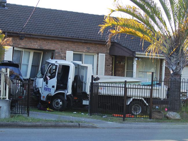 The truck ploughed through front yards, killing an 82-year-old man gardening in his front yard. Picture: Danny Aarons