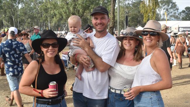 Kara Meads, Ollie, Tim and Jasmine Humphreys with Jodie Miles CMC Rocks Sunday March 17. Picture: Aaron Goodwin