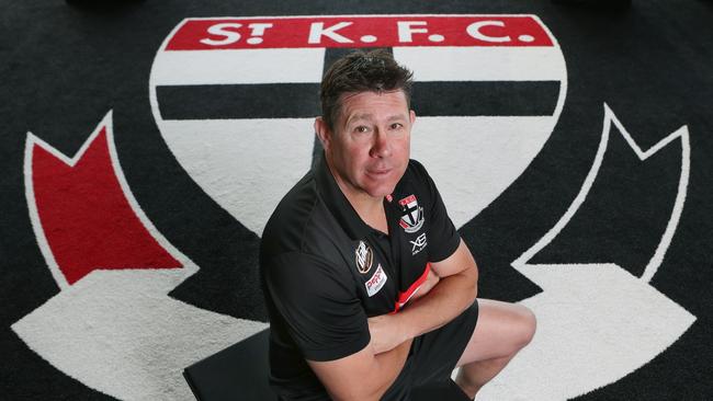 Brett Ratten at his new footy home. Picture: David Crosling