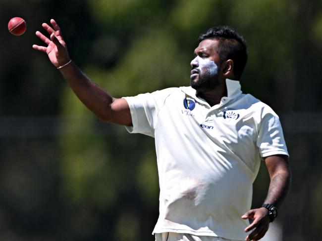 VTCA: Sunshine bowler Isuru Yaddehige. Picture: Andy Brownbill