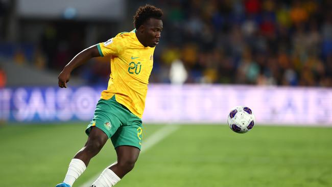 Socceroos whiz-kid Nestory Irankunda hopes to impress on home soil against China. Picture: Chris Hyde/Getty Images