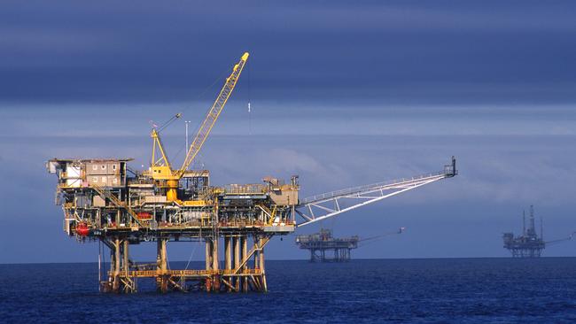 The Kingfisher rig in Bass Strait.