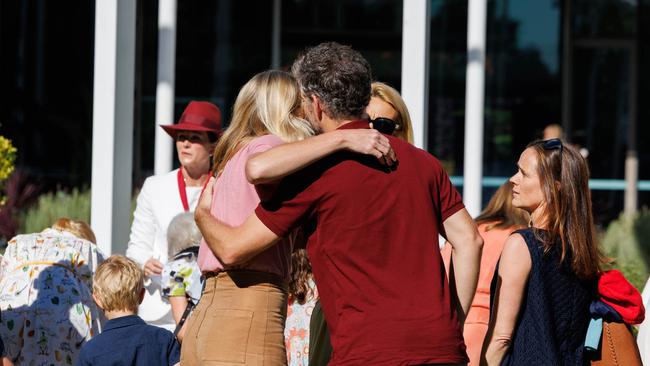 Friends and family arrive for Tuesday’s memorial service at the Sydney Royal Botanic Gardens for Jade Young who was killed in the Westfield Bondi Junction massacre. Picture: NCA NewsWire / David Swift