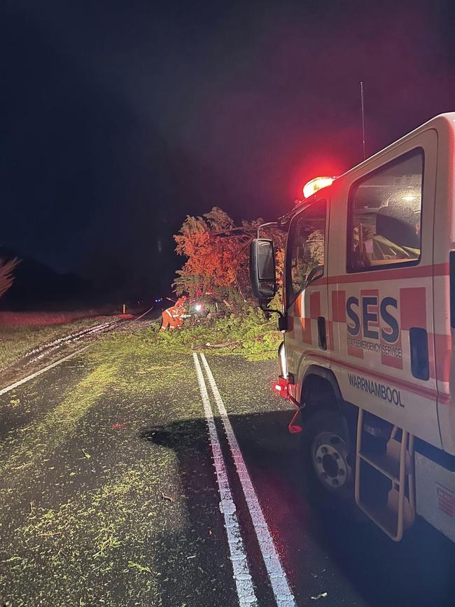 SES attend to storm and wind damage across Victoria. Picture: Warnambool SES