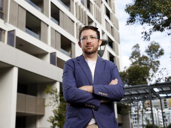 DAILY TELEGRAPH MAY 18, 2023. NSW Tenants Union CEO Leo Patterson Ross in Zetland. Picture: Jonathan Ng