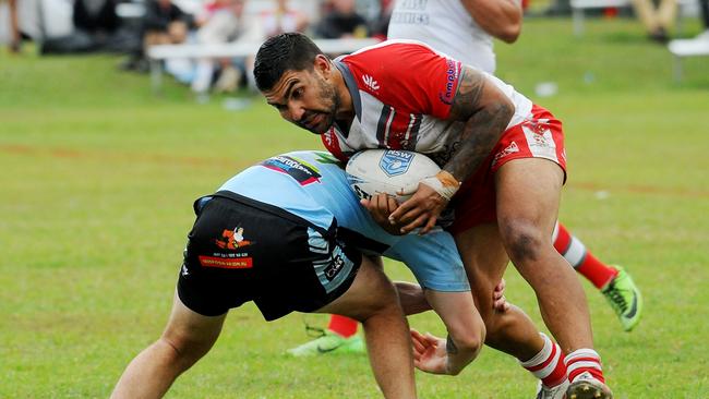 South Grafton forward Richard Roberts with the ball. Picture: Leigh Jensen