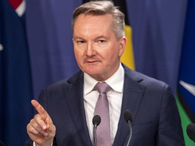 The almost lunatic federal Energy Minister Chris Bowen. Picture: Jeremy Piper