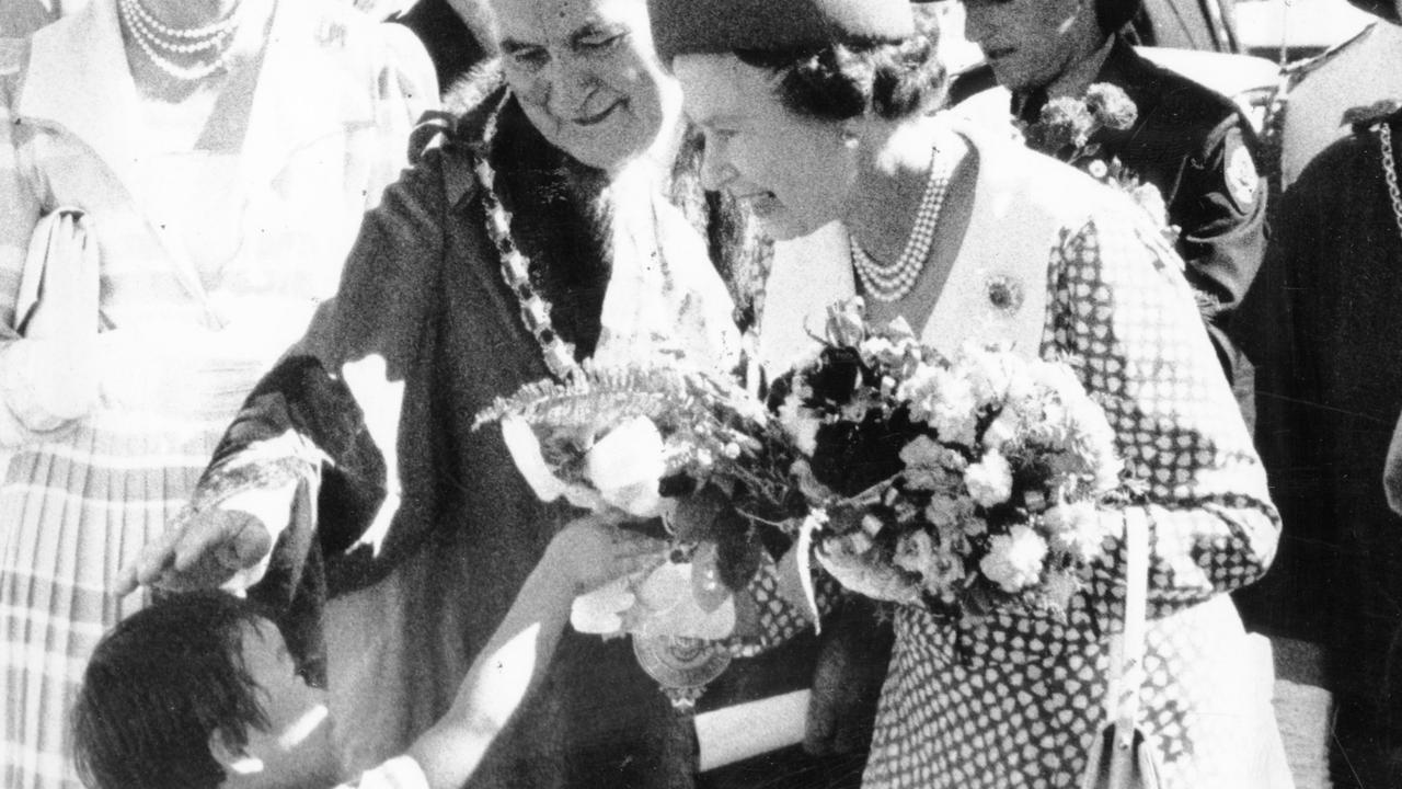 Queen Elizabeth II during a royal visit to South Australia in 1986. Picture: David Hele