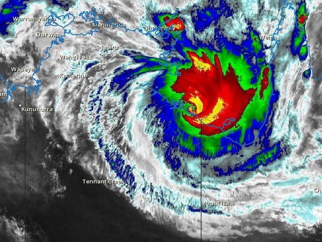 Satellite image of Cyclone Trevor from BOM