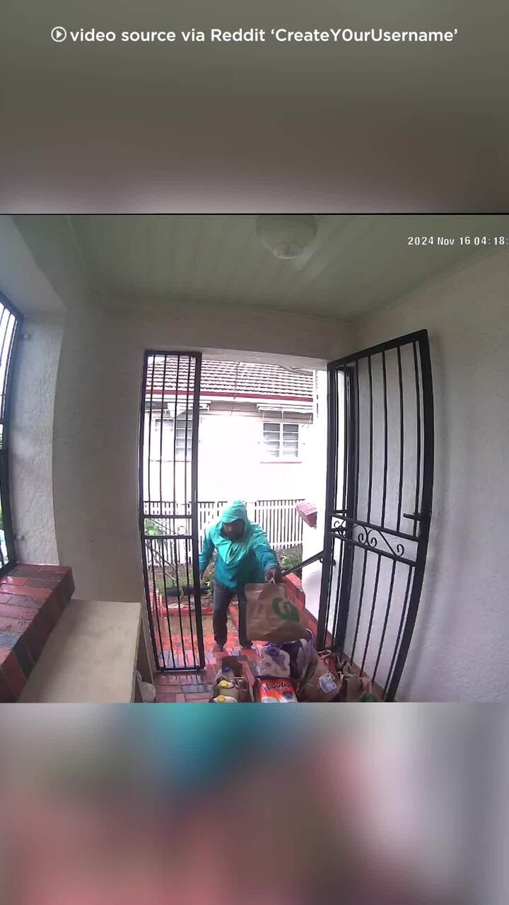 Delivery driver sparks outrage by tossing groceries on porch