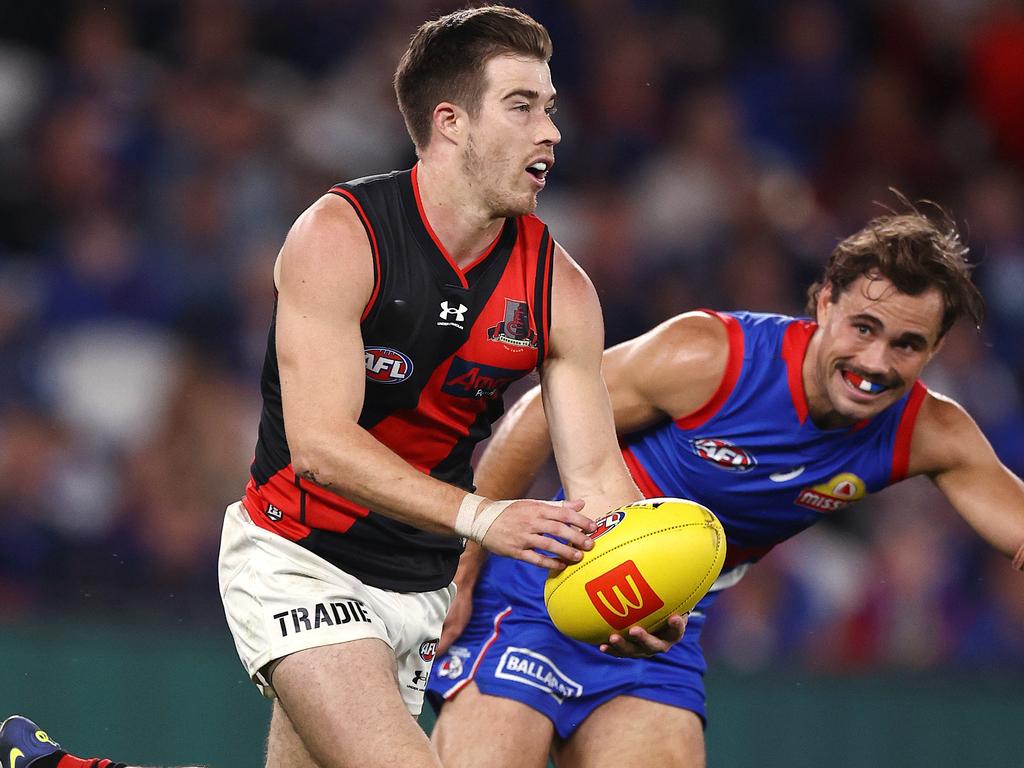 Zach Merrett found a mountain of it — without a mountain of impact. Picture: Michael Klein