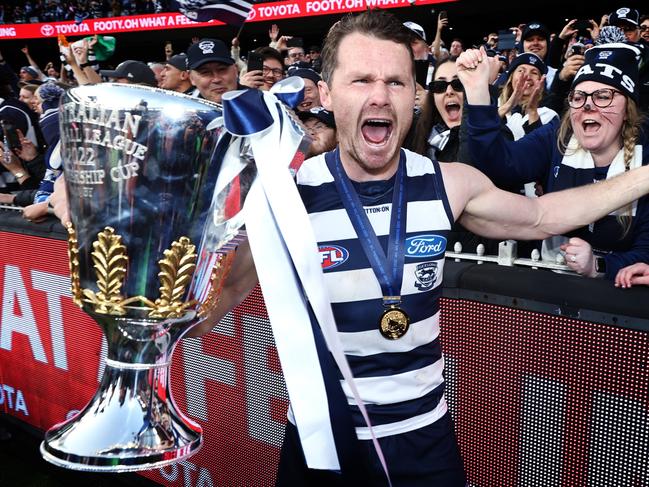 MELBOURNE . 24/09/2022. AFL Grand Final.  Geelong Cats vs Sydney Swans at the MCG.    Patrick Dangerfield of the Cats    . Picture by Michael Klein