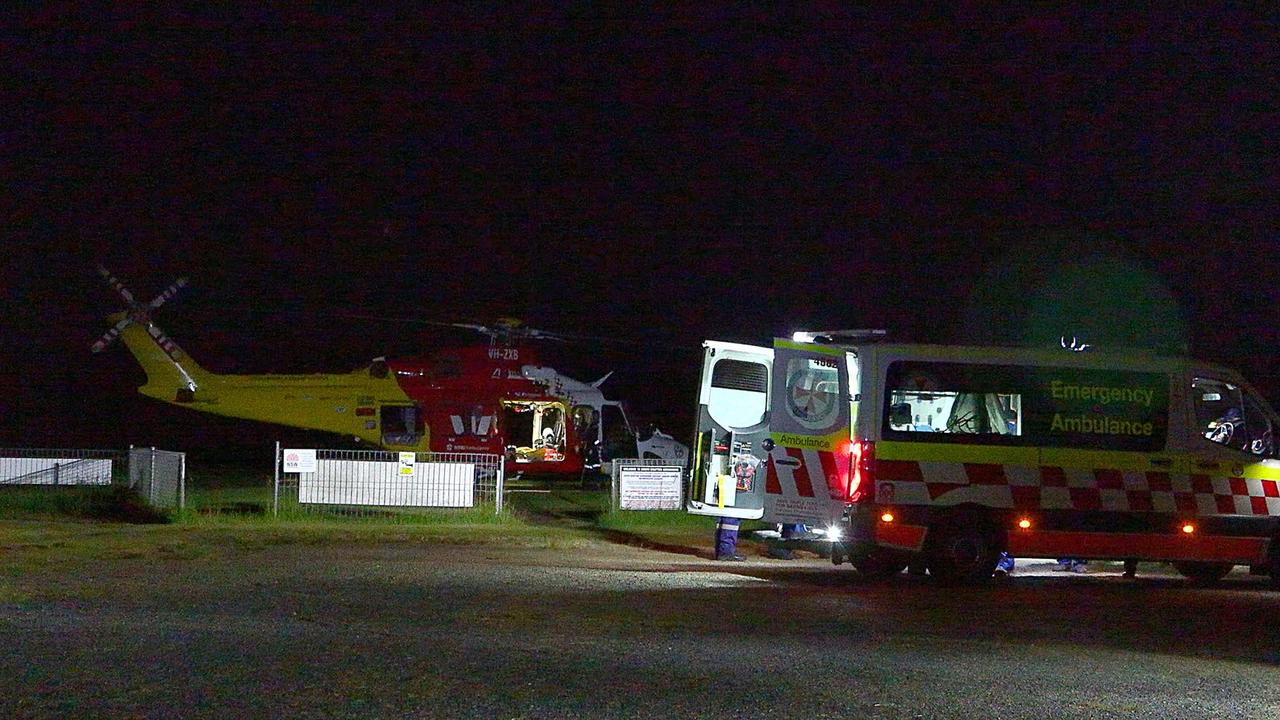 A man was flown to Gold Coast University Hospital following a high speed two car crash following a police pursuit in Bent Street, South Grafton on Saturday, February 19. Picture: Frank Redward