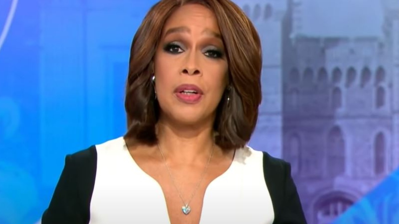 Gayle King anchoring CBS’s coverage. Picture: CBS