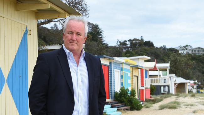 Mornington Peninsula Beach Box Association president Mark Davis at Mt Martha. Picture: Josie Hayden