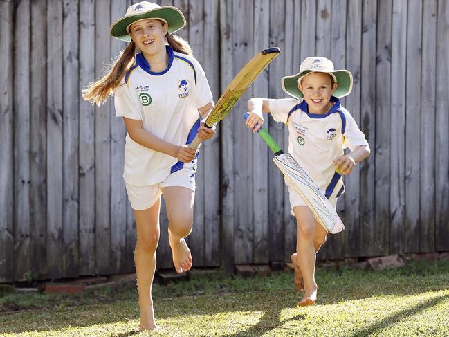 Sophie and Daniel Mitchell can’t wait to get out of lockdown and onto the cricket pitch. Picture: Tim Hunter