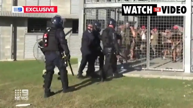 Woodford Correctional Centre riot caught on camera (9 News)