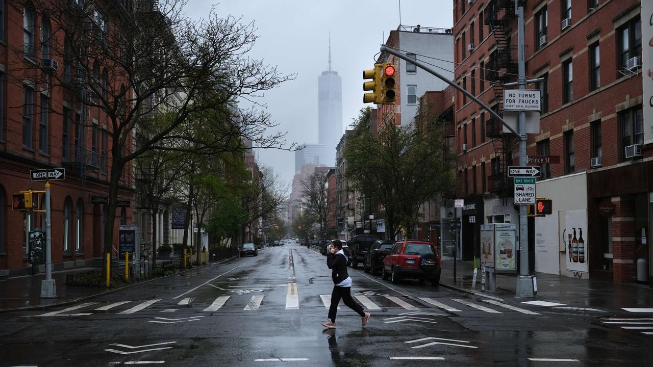 Streets stand nearly empty in the popular Manhattan shopping district of Soho on April 26, 2020 in New York City. Picture: Spencer Platt/Getty Images/AFP