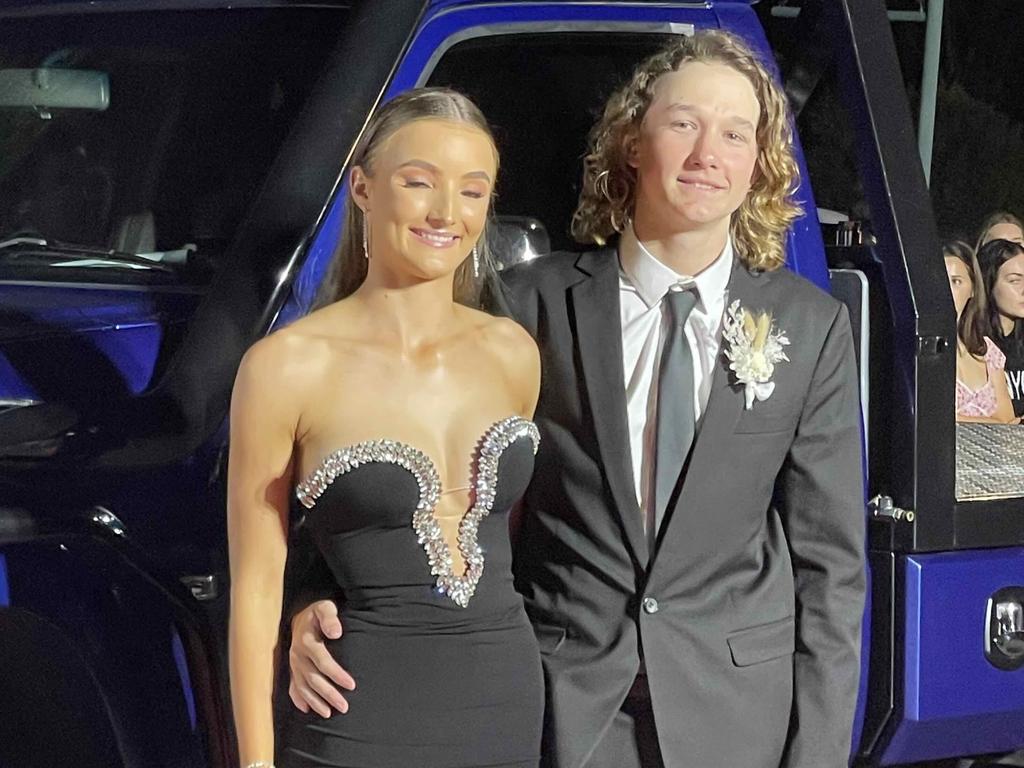 Students on the red carpet of the 2023 Xavier College School Formal at the Hervey Bay Boat Club