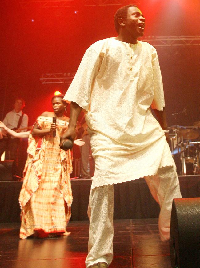 John Kamara leads the African Youth Choir at an event at the Derwent Entertainment Centre in 2007. Picture: Amy Brown