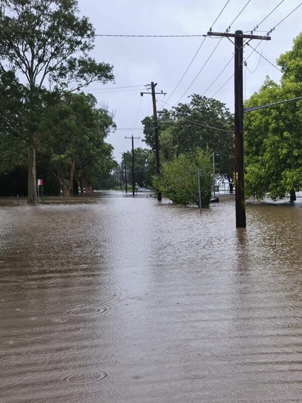 Flooding at Raymond Terrace. Picture: Facebook.