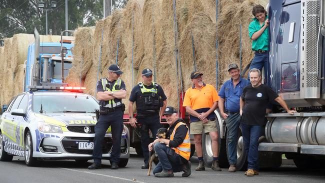 The team for Need For Feed arrive into Orbost. Picture: Alex Coppel