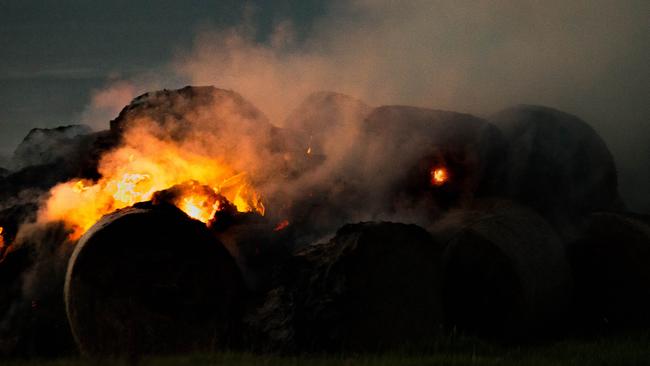 Spontaneous ignition is the leading cause of haystack fires and just one damp bale is enough to ignite a haystack.