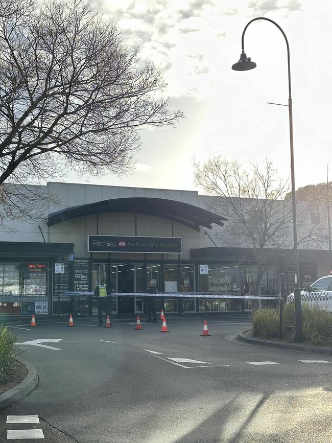 The Mt Waverley IGA store was targeted by a gang of armed thieves. Picture: Hannah Krasovec