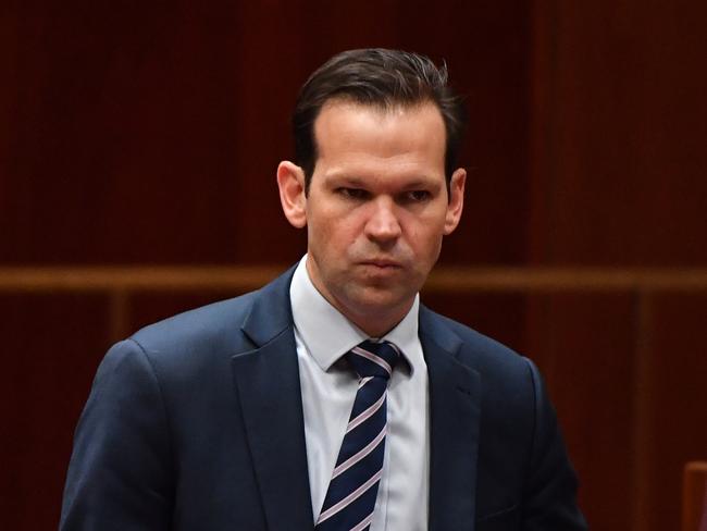 Nationals Senator Matt Canavan in the Senate chamber at Parliament House in Canberra, Thursday, February 6, 2020. (AAP Image/Mick Tsikas) NO ARCHIVING