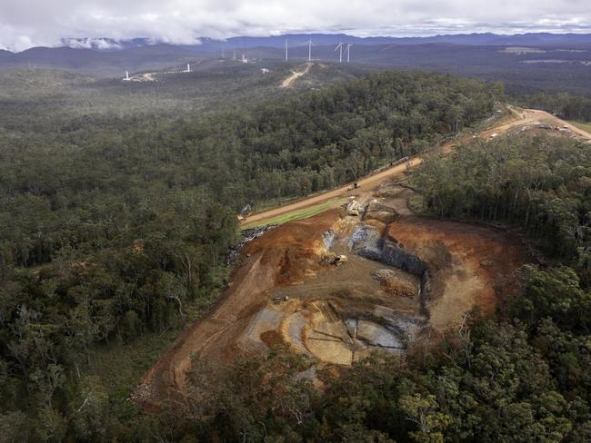 Clearing for the Kaban Wind Farm in far north Queensland. Picture: Steven Nowakowski