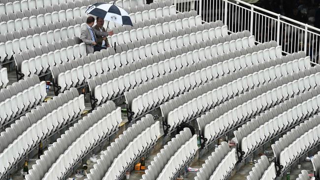 Rain has forced a delay on day three. Picture: AFP