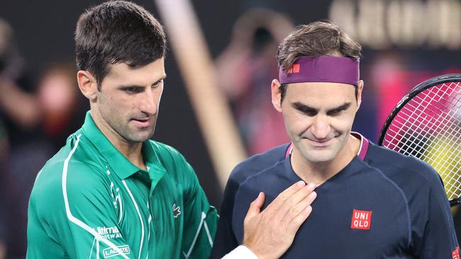 Novak Djokovic praised Roger Federer’s fighting spirit in the semi-final.