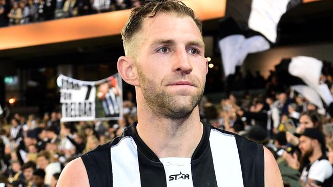 Travis Cloke played his last game for Collingwood on Sunday. Picture: Getty Images.