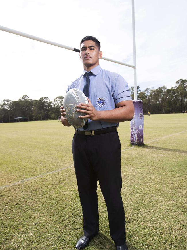 Alex Leapai of Mabel Park State High School. (News Corp/Attila Csaszar)