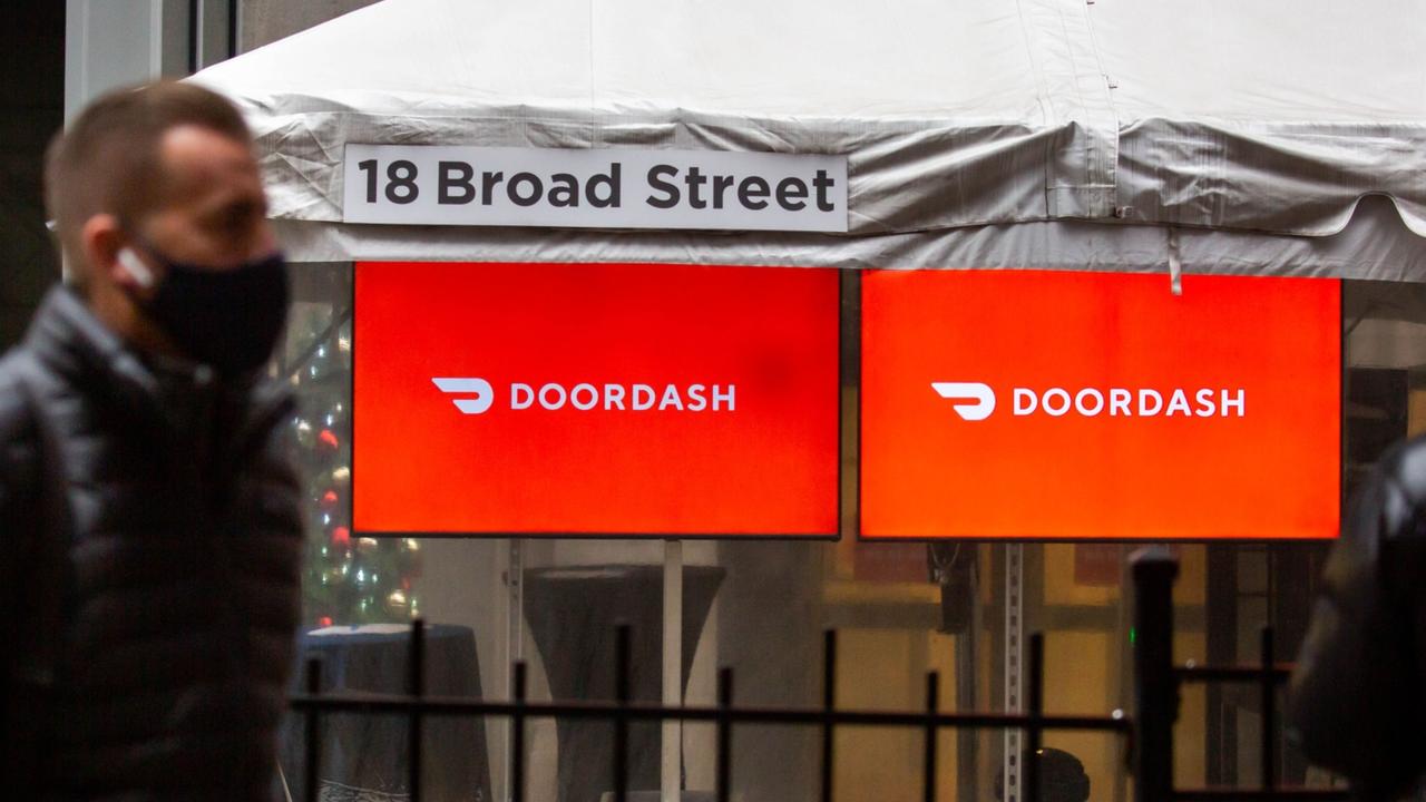 Silicon Valley start-up DoorDash went public in 2020 and now boasts a market capitalisation of 31.4bn. It has operations in 60 cities across Australia Picture: Michael Nagle/Bloomberg