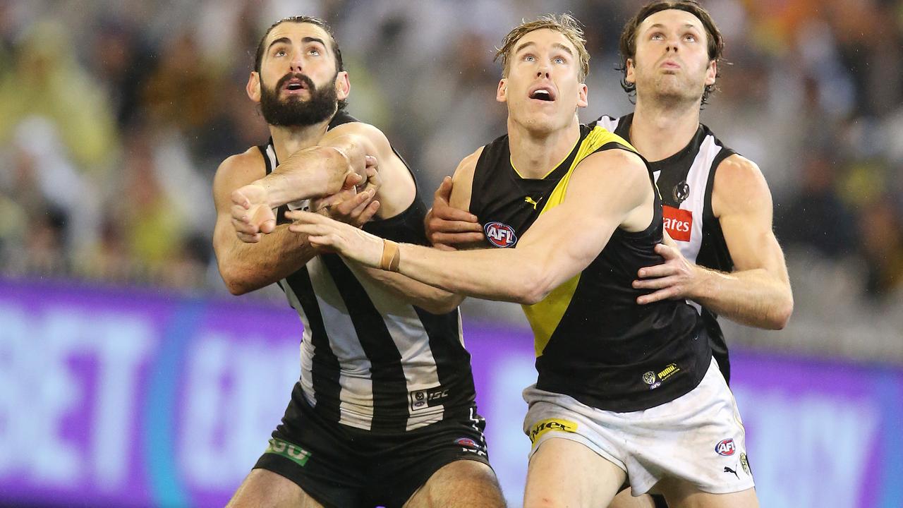 Collingwood will play Richmond in the first game of the season’s restart. Picture: Michael Klein