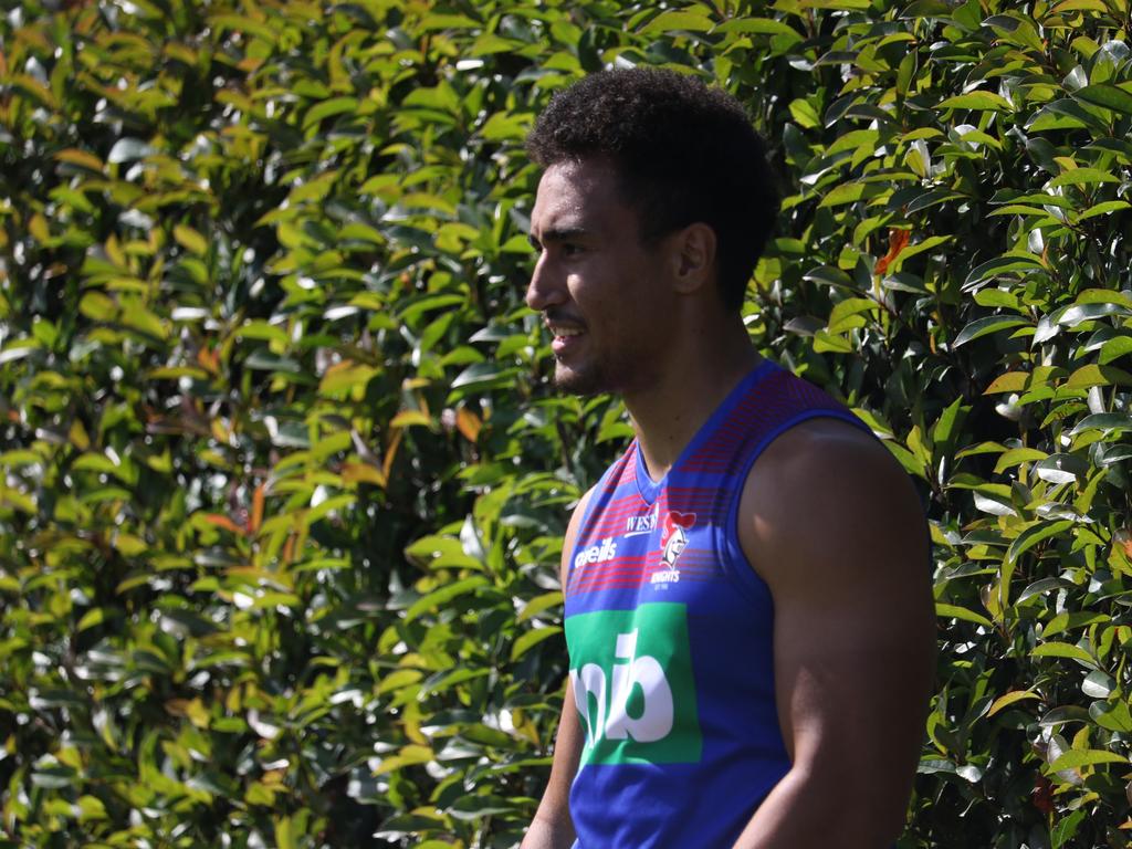 Jirah Momoisea made his NRL debut with the Knights in 2021.