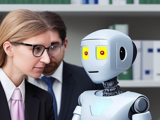 Lawyer and robot work together - AI generated image. Picture: Leonardo.ai/Melanie Burgess