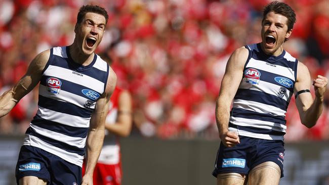 Jeremy Cameron and Isaac Smith were a couple of decent acquisitions by the Cats in past trade periods. Picture: AFL Photos/Getty Images